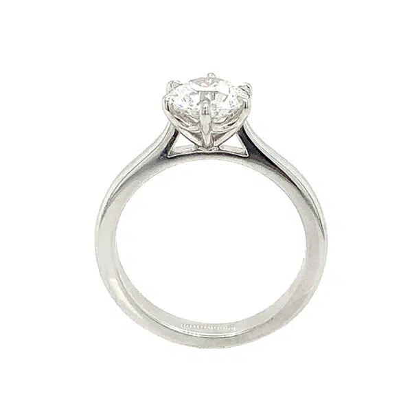 6 claw diamond ring setting view