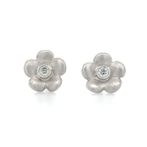 Diamond Flower Studs