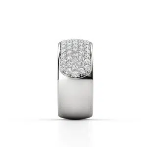 Micro pave diamond band in white gold 1