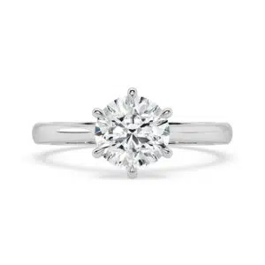 Swing Design Solitaire 90 pt Diamond Ring front