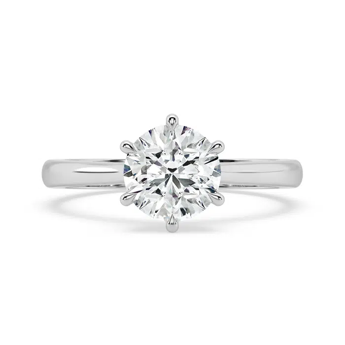 Swing Design Solitaire 90 pt Diamond Ring front