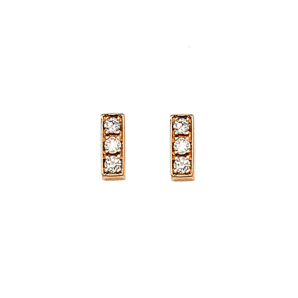 bar earrings rose gold 1