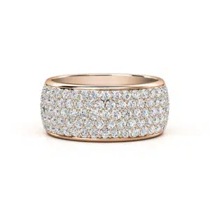 diamond micro pave ring in rose gold