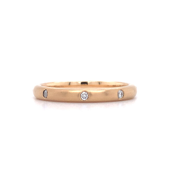 rose gold spaced diamond band