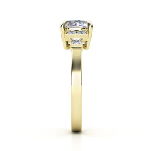 round diamond art deco inspired ring 4