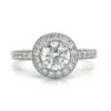 round diamond halo engagement ring