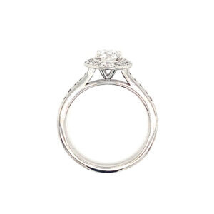 round diamond halo engagement ring setting