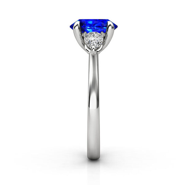 three stone sapphire with diamond pear shaped sides 2