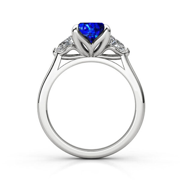 three stone sapphire with diamond pear shaped sides 4