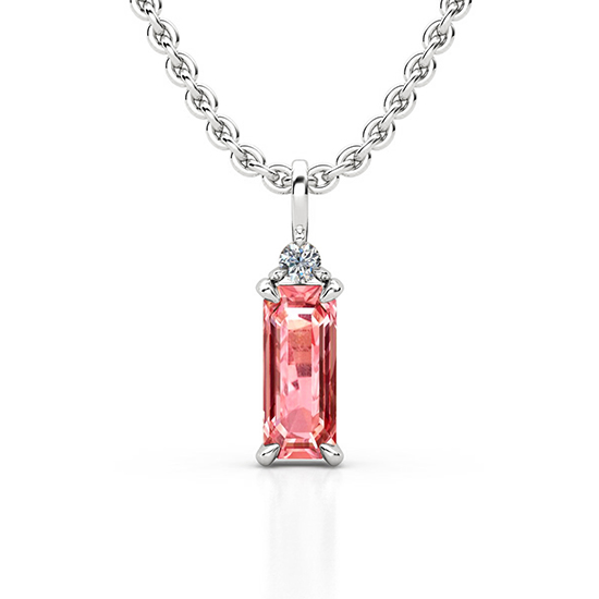 pink tourmaline pendant necklace