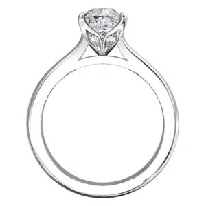 soliataire cushion cut diamond with hidden diamond feature 6