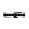 Double Carre Cut black diamond Mens Platinum Ring 4