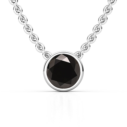 black diamond pendant necklace