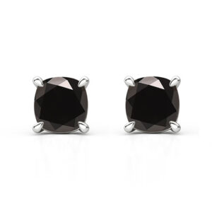 black diamond stud earrings 1 carat