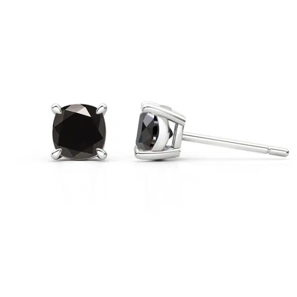 black diamond stud earrings