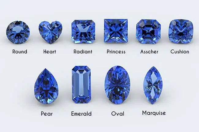 blue sapphire shapes