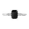 emerald cut blsck dismond five stone 1