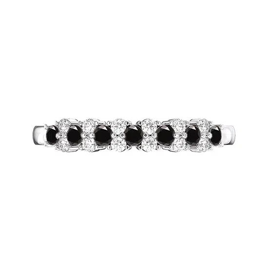 Off Set Black Diamond Eternity Band | Waldemar Jewellers