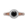 round black diamond split shank halo