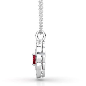 ruby center stone diamond pendant 2