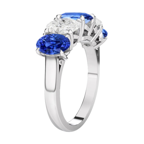 Five Stone Sapphire and Diamond Ring3