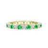 emerald and diamond gold eternity band