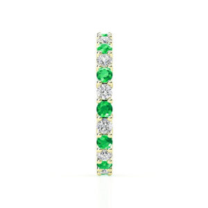 emerald and diamond gold eternity band 3