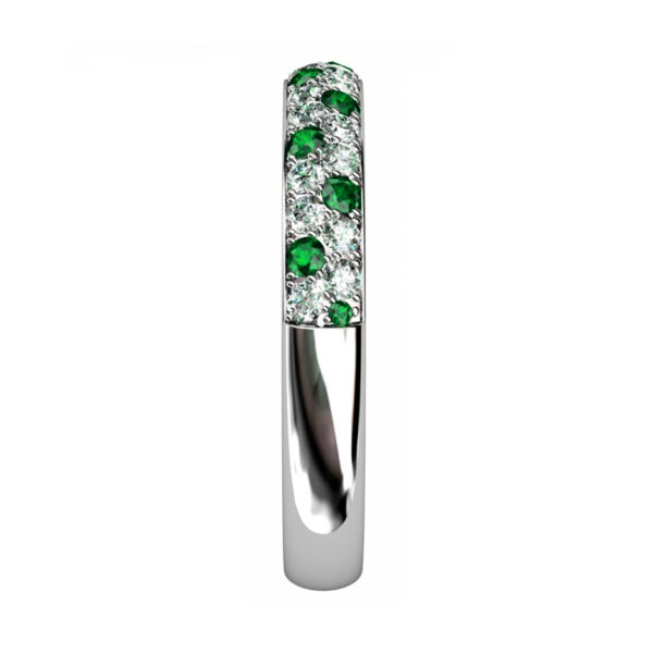 emerald cobblestone set eternity band 3