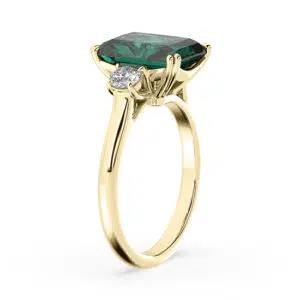 emerald cut emerald gemstone engagment ring 3