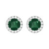 emerald diamond halo eaarings petal back2