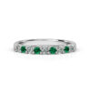 emerald gemstone and diamond wedding ring