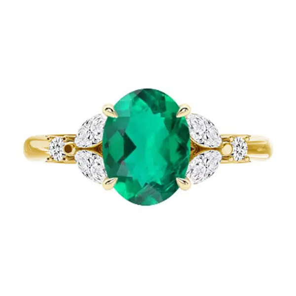 emerald vintage style engagement ring2