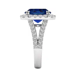 oval sapphire halo ring with split shank 4