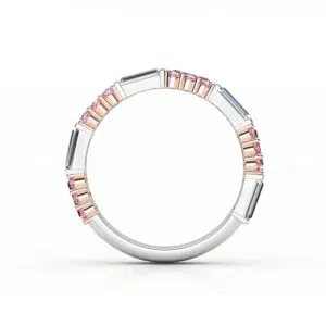 pink diamond and baguette diamond eternity ring2