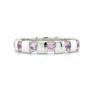 pink sapphire modern dress band