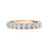 9 stone eternity ring in rise gold