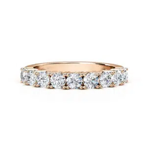 9 stone eternity ring in rise gold