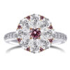 pink diamond with pear halo diamonds