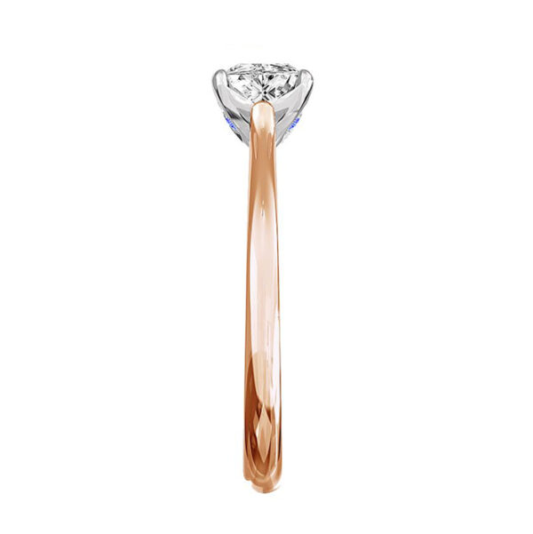 solitaire princess rose gold 3