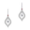 teardrop pink diamond earrings with halo