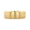 textured yellow gold mens band