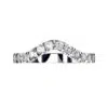 Curved Diamond Cut Down Set Wedding Ring