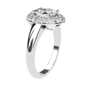 Double Halo Oval Diamond Engagement Ring 2