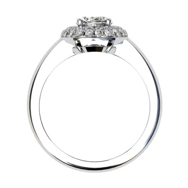 Double Halo Oval Diamond Engagement Ring 3