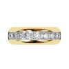 Mens Two Tone Wedding Band with Diamond Row