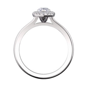 Pear Shape Diamond Ring with Oversized Halo 3