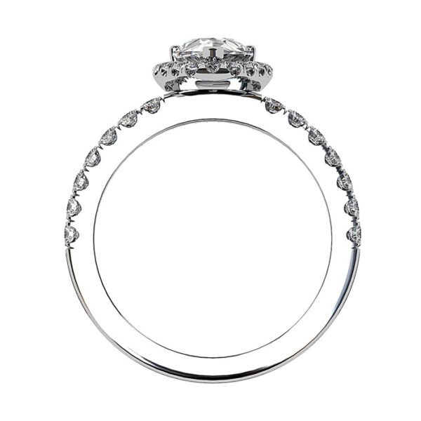 Pear Shaped Cut Down Halo Ring with Split Shank3