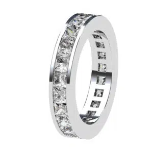 Princess Cut Channel Set Full Eternity Band2