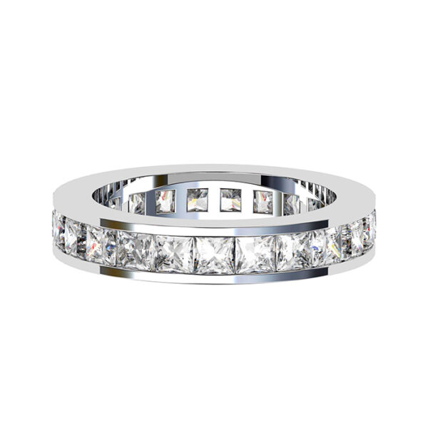 Princess Cut Channel Set Full Eternity Band4