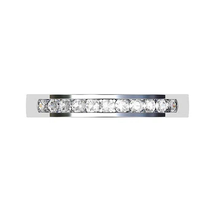 Quarter Channel Set Diamond Eternity Ring